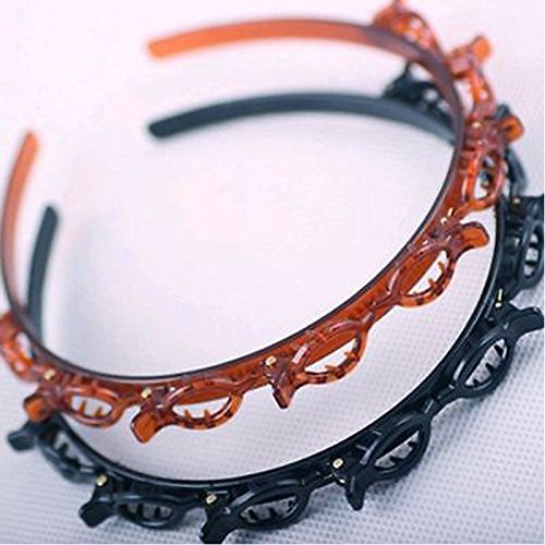 Merssavo Punk Hair Styling Twist Clip Barrette Braid Tool Magic Hair Accessories Headband Black