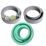 Foerteng Round Cement Flowerpot Silicone Molds Home Garden Decoration Concrete Planter Silicone Mold