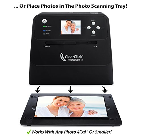 ClearClick-14-MP-QuickConvert-20-Photo-Slide-and-Negative-Scanner-Scan-4x6-Photos-35mm-110-126-Film