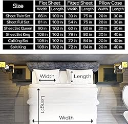 Visione White Queen Sheets, Brushed Microfiber