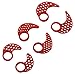 BLUEWALL 3 Pairs L, M, S Replacement Ear Fins Ear Hooks Ear Cushions for JayBird BlueBuds X2, X Mpow Bluetooth Sport Headphones with 3 Pairs Replacement Silicone Eartips Earbuds, Red