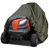 Waterproof Lawn Mower Cover by Family Accessories - Best Quality, Heavy Duty, Durable, UV and Water Resistant Cover for Your Riding Garden Tractor - Up to 54" Decks ()