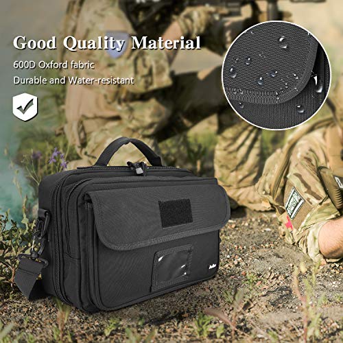 ProCase Tactical Gun Range Bag, Deluxe Padded Pistol Case Shooting Range Duffle Bag for Up to 4 Handguns, 8 Magazine Cartridge, Eye Glasses, Ear Muffs and Other Shooting Accessories -Black - Thumbnail 5