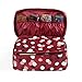 iSuperb Travel Bra Organizer Bag Underwear Pouch Waterproof Personal Garment Bag Case (Wine with Floral Pattern)