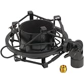 Weymic Black Universal Microphone Shock Mount for Large Diameter Diameter 48-51mm Condenser Microphone Metal Construction
