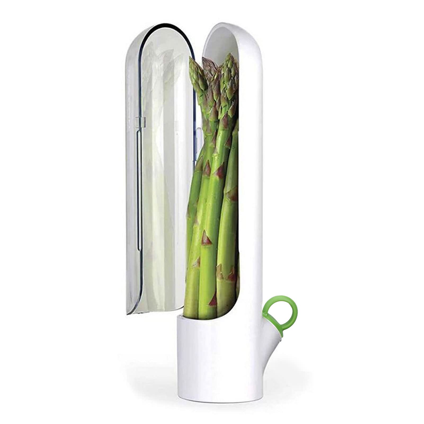 Herb Keeper and Herb Saver, Glass Storage Container for Cilantro Mint Parsley Asparagus, Herb Storage Container Keeps Greens Fresh, Herb Savor Fridge Organizer
