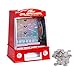 Costzon New Coin Pusher Machine Mini Penny Pusher Coin Pusher Fairground Arcade Amusements Game Replica for Famile Children Red