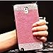 Galaxy Note 3 Case, Beauty Luxury Diamond Hybrid Glitter Bling Hard Shiny Sparkling with Crystal Rhinestone Metal Aluminum Back Cover Case for Samsung Galaxy Note 3 N9000 (Pink, Galaxy Note 3)