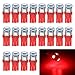 EverBright 20-Pack 194 Led Bulb Red, 5050 5-SMD T10 194 168 W5W 2825 LED Bulb For Car Interior Lights Dome Map Trunk Light Clearance Dashboard Bulb License Plate Light Lamp DC 12V primary
