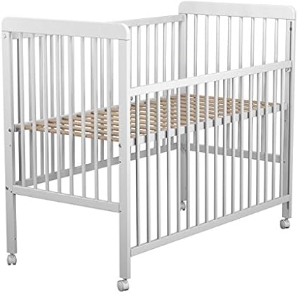Lit Bebe Coulissant En Bois Laque Blanc Baby Fox Avec Roulettes 3 Hauteurs 60 X 1 Cm Lits Cages La Chambre De Bebe Lits Pour Tout Petits