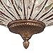 Vienna Full Spectrum Ibeza Close to Ceiling Light Flush Mount Fixture Mocha Brown 15 1/2