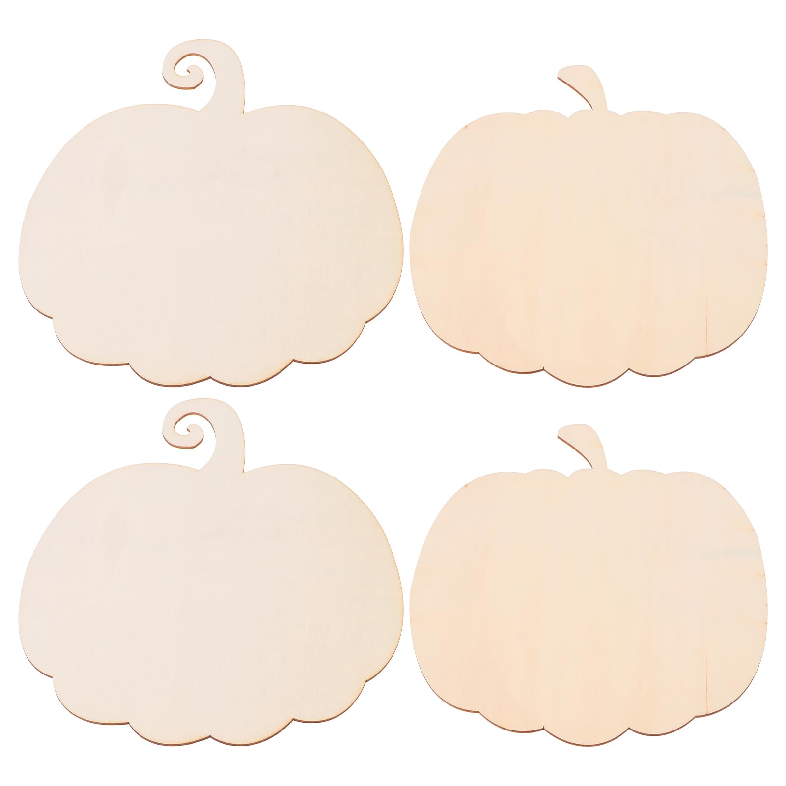 NUOBESTY Wooden Pumpkin Boards for DIY Painting Unfinished Pumpkin Shape Craft Chips 2 Sizes for Kids Halloween and Thanksgiving Decorations Durable and Sturdy Art Supplies 12X10.6 Inch