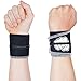 WOD Nation Wrist Wraps Cloth Support Wraps for Strength - Superior Protection for Olympic Weightlifting, Cross Training, Powerlifting - Fits Men and Women - Black and White
