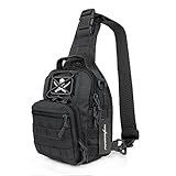 Tactical Sling Bag Backpack, FUNANASUN Military Molle Sling Shoulder Chest Bag Daypack for Outdoor Camping Hiking