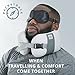 PACK4TRACK Travel Pillow Set - Uniquely Designed to Be The Best Airplane Pillow for Women and Men - No More Neck Muscle Pain