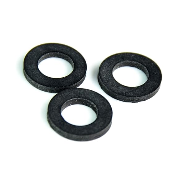 3/8' Gummi Dichtung 15 x 9 x 2 mm / schwarz, 10 Stück Sanitär Flachdichtung mit ELL 70 Trinkwasserzulassung