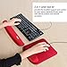 Nex® Mouse Mat with Wrist Rest Pad Mouse Pad Keyboard Mouse Memory Foam Stress Disorder Pads Kit Wrist Rest Pad for Surfing and Gaming (Red)