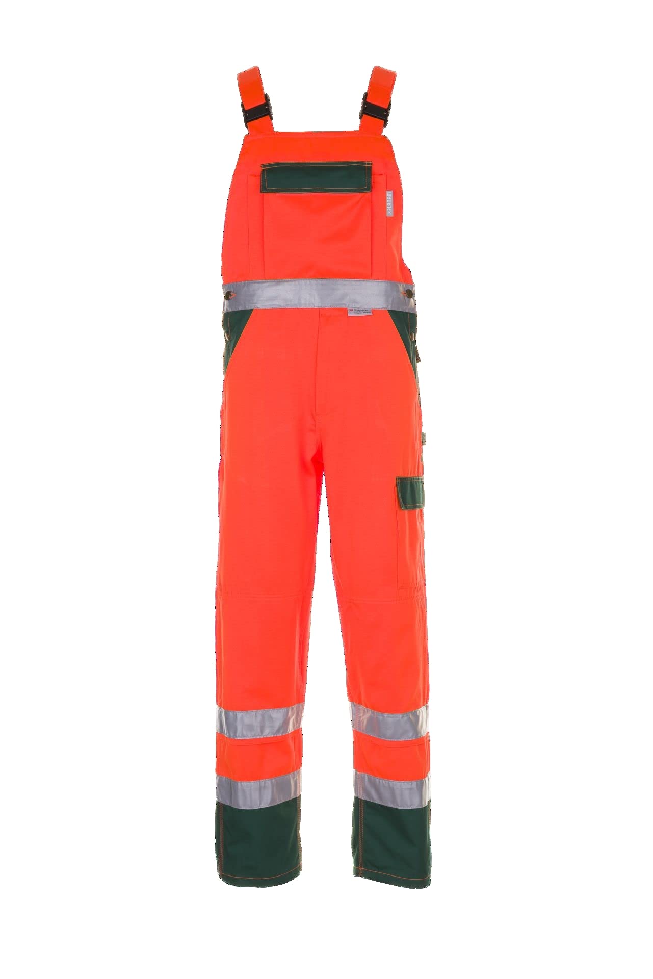 Planam 2028106 Size 106 "High Visible" Dungarees - Orange/Green