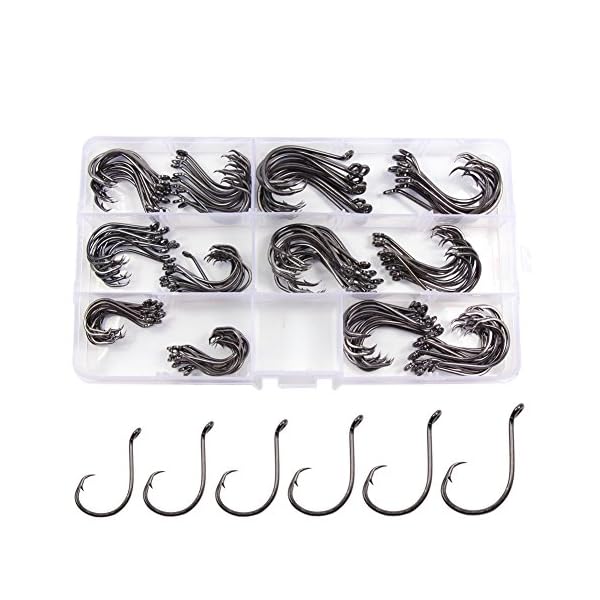 Croch-150-Pack-Octopus-Circle-Hooks-6-Size-1-10-20-30-40-50