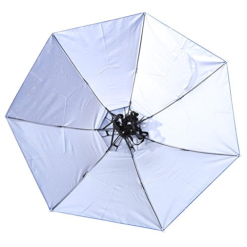 Jocestyle 2 Layer Hand Free Hat Waterproof Elastic Fishing Gardening Folding Umbrella Hat Headwear - Thumbnail 4