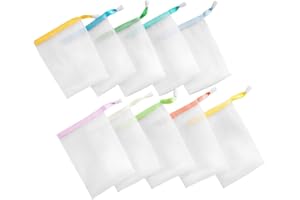 Mesh Soap Bar Bag 10 Pack Gentle Soap Pouch with Drawstring Reusable Saver for Bath & Travel