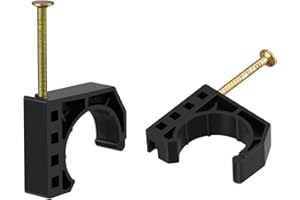 FGBNM 50 Pack/100 Pack Half Clamps J-Hook with Nails Set, 3/4" J-Hooks, J Clamps for PEX, Copper, CPVC Tubing Connections (3/4", 50pcs)