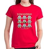 CafePress Women's Dark T-Shirt - Autism Awareness Penguins Women's Dark T-Shirt