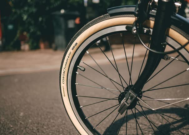 Continental Contact Urban Tyre Creamwall for Brompton (price per one tyre) 2022 Model, TAN, One Size