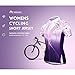 Womens Cycling Jersey Short Sleeve Ladies Bike Shirt Cycle Tops with Pockets Full-Zip Purple