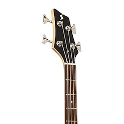 Stagg 4 String Bass Guitar, Right, Black, Full Size