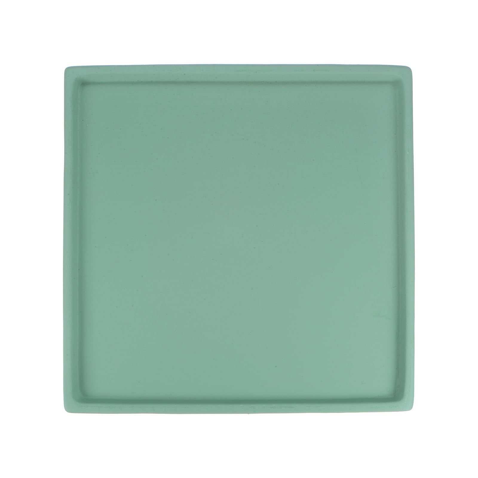 M METERXITY Ceramic Plant Saucer, 8 Inch Plant Water Catcher Tray, Plant Pot Saucers for Indoor/Outdoor Plants/Flower Drainage Drip Water Tray [Square Dark Green]