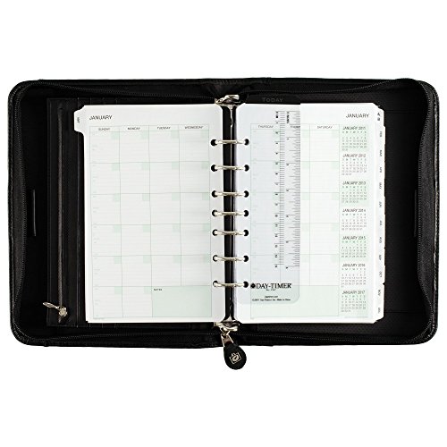 Day-Timer 82151 Verona Leather Starter Set, 5 1/2 x 8 1/2, Black Cover
