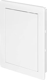 Awenta White Plastic Access Panel 6x8 In Concealed Hinge Removable Door view 1