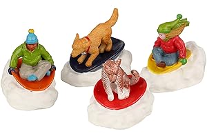 Lemax Vail Village Dog Show Saucer Fun Set of 4#22121