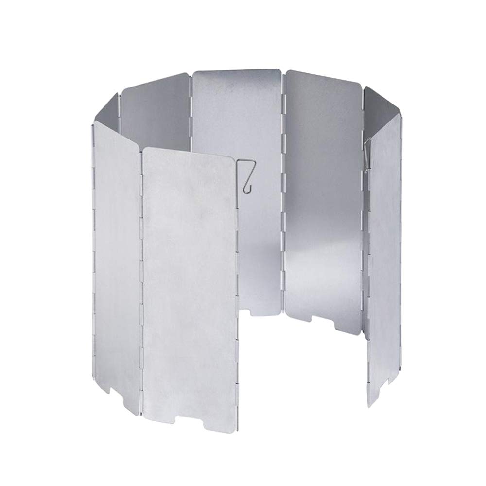 Mintice 8 Plate Foldable Burner Windshield Outdoor Camping Hiking Cooker Picnic BBQ Cooking Gas Stove Wind Screen Windproof Aluminum โ image 1