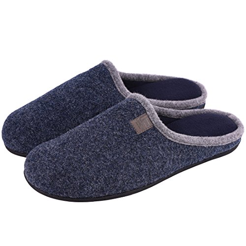 LongBay Men s Memory Foam Slippers Closed Toe House Home Indoor Lightweight Comfy Shoes