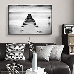 Floating Framed for Living Room Bedroom Black and...