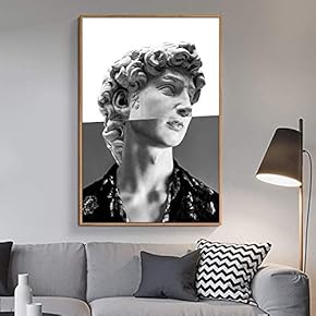 Floating Framed Canvas Wall Art for Living Room, Bedroom Statue Canvas Prints for Home Decoration Ready to Hang - 16x24 inches