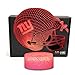 Deal Best NFL Team 3D Optical Illusion Smart 7 Colors LED Night Light Table Lamp with USB Power Cable (New York Giants)