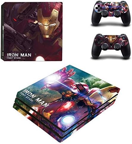 Playstation 4 Pro + 2 Controller Design Sticker Protector Set - Ironman /PS4 P