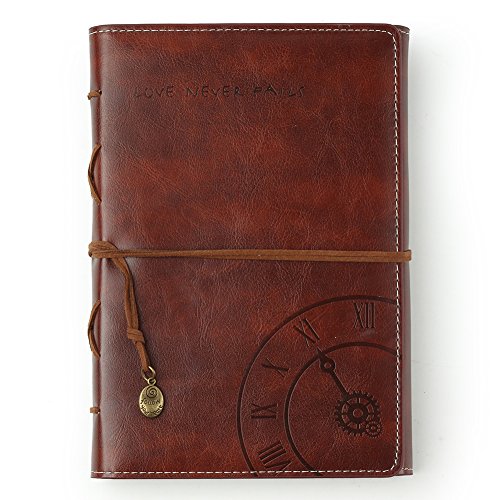 Vintage faux leather bound journal for women and men,re…