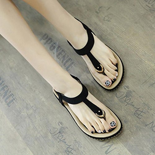 image for Aniywn Shoes Aniywn Women Simple Flat Sandals Shoes Lady Bohemia Slipp