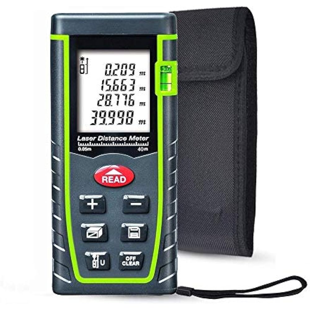 Laser Distance Measure, IeGeek 131ft Handheld M/In/Ft Meter Measuring