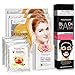 Blackhead Remover Hand Foot Masks - Complete Spa Mask Gift Set Kit, Includes blackhead mask, 3 Collagen Gold Mask Facial Care, 3 Hand Masks and 4 Pair Acne Cleansing, Anti Aging Men Women - Scuddles