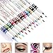 toyofmine 12 Pcs Cosmetic Makeup Glitter Eyeliner Eye/Lip Liner Eyebrow Pencil Pen Set