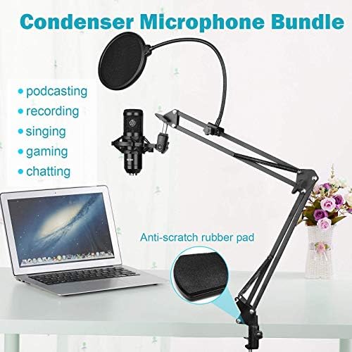 Compact black microphone with a click wheel for adjusting volume and sound levels, priced at $39.99.