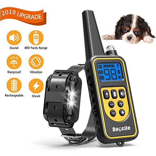 FUNSHION Shock Collar for Dogs IPX7 Waterproof and Rechargeable Dog Training Collar 800 Yards