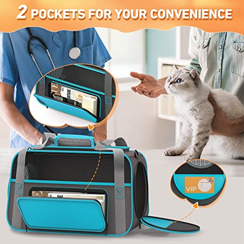 Cat Carrier, SoftSided Pet Carrier Airline Approved, Durable Small Dog