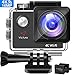 Victure Action Camera 4K WiFi 16MP 98Feet Waterproof Underwater Camera 170°Wide-Angle 2 Inch Screen Sports Cam with 2 Rechargeable 1050mAh Batteries and Mounting Accessories