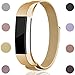 Maledan For Fitbit Alta HR and Alta Bands, Stainless Steel Milanese Loop Metal Replacement Accessories Bracelet Strap with Unique Magnet Lock for Fitbit Alta HR and Alta Gold Small